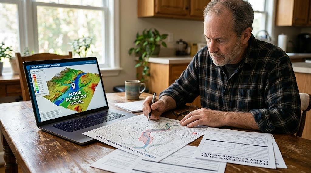 Checking flood risk and insurance