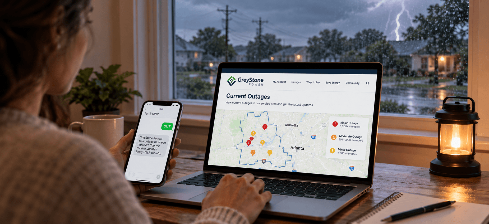 How to Use the GreyStone Power Outage Map