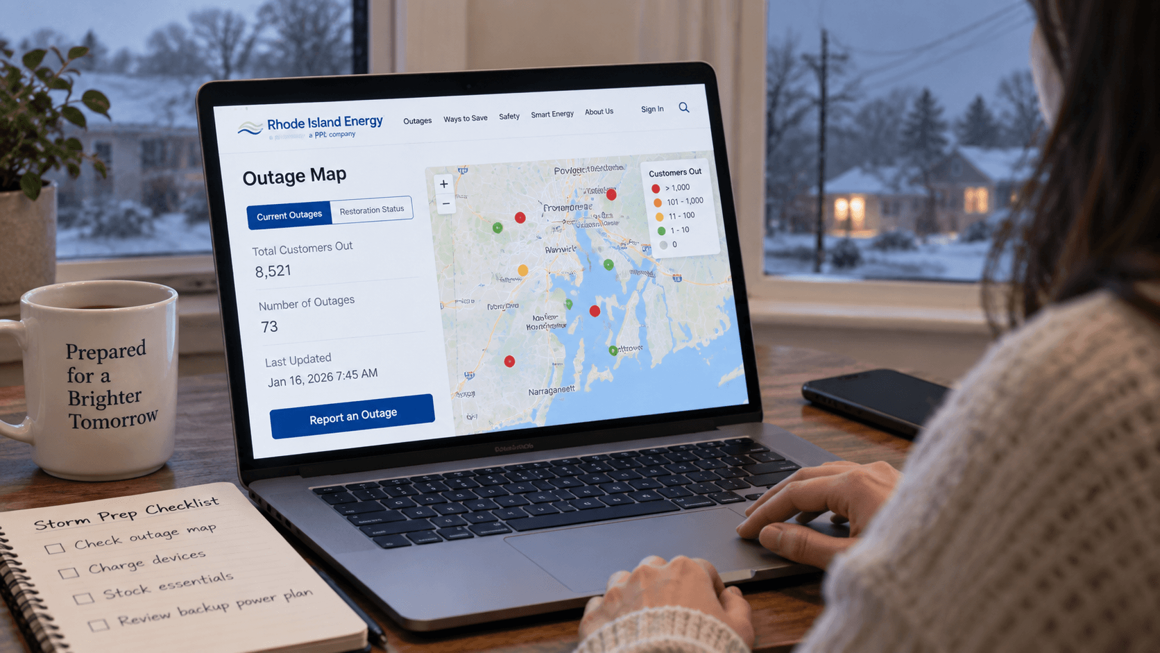 How to Use the Rhode Island Energy Outage Map
