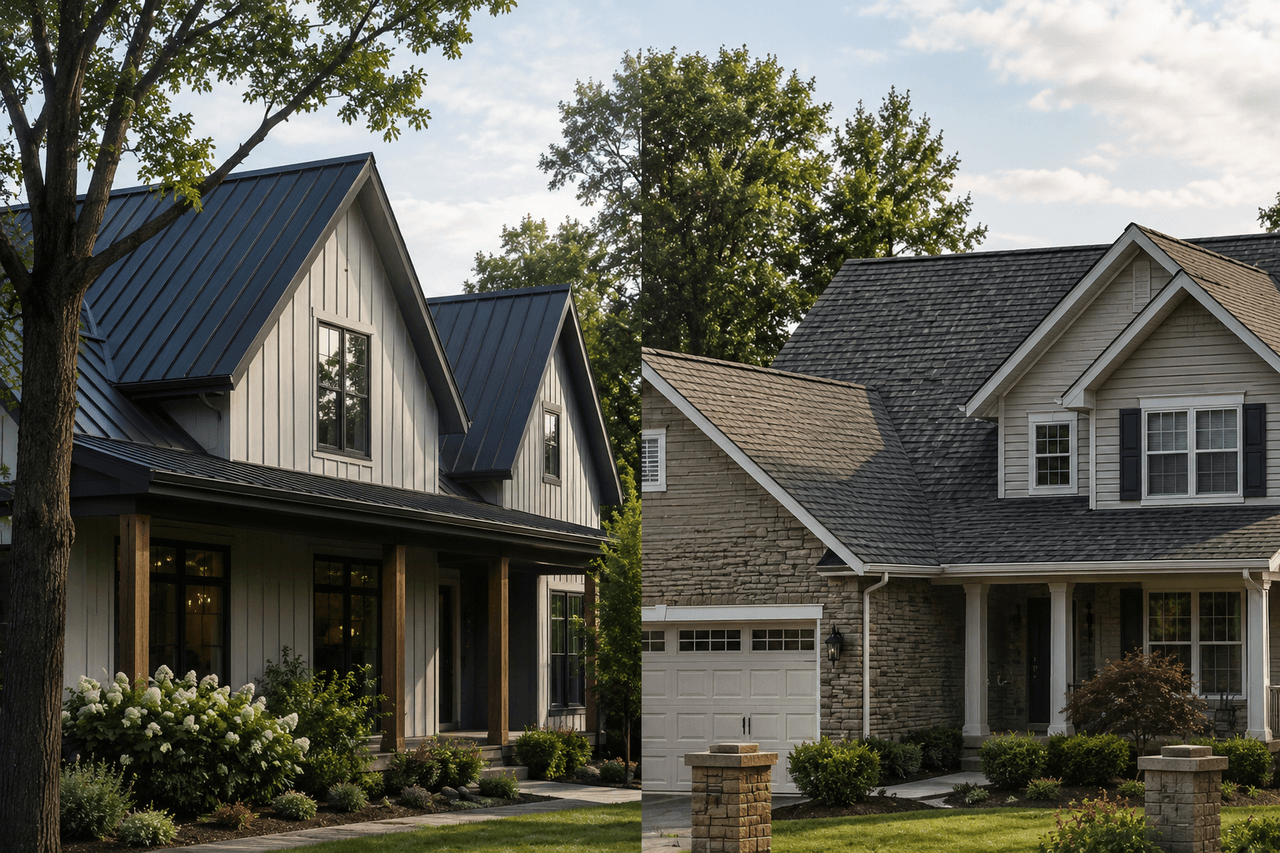 Which Roof Fits the Home: Metal vs Shingles